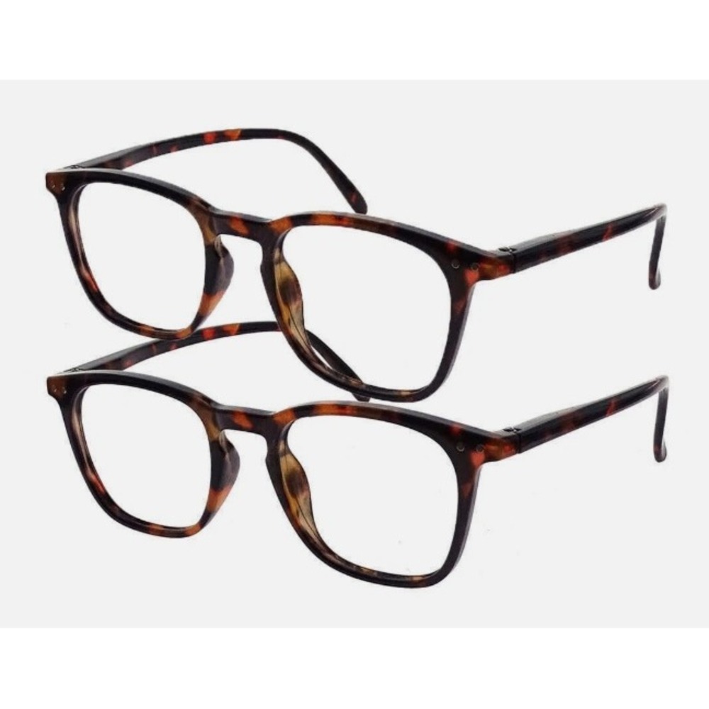 M+ Blue Light Colin Tort Reading‎ Glasses +1.50 Tortoiseshell 2-Pack NEW